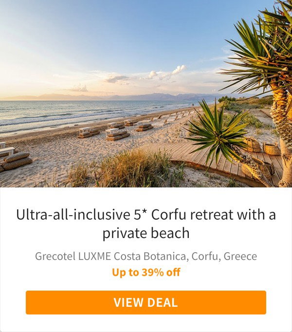 Ultra-all-inclusive 5* Corfu retreat with a private beach