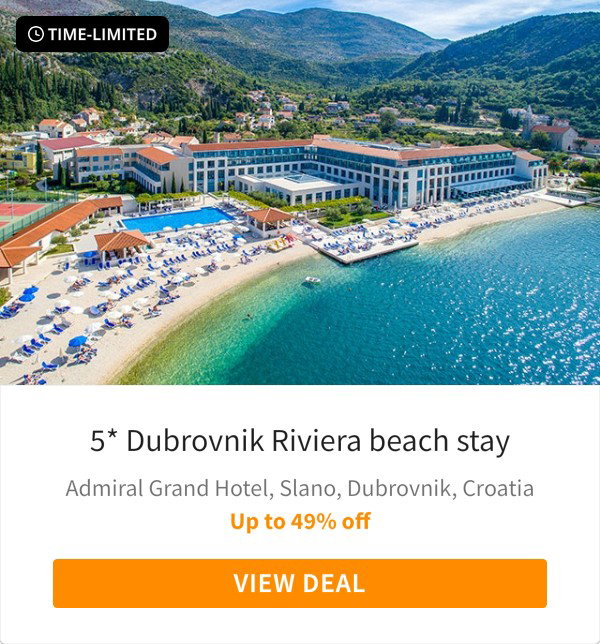 5* Dubrovnik Riviera beach stay