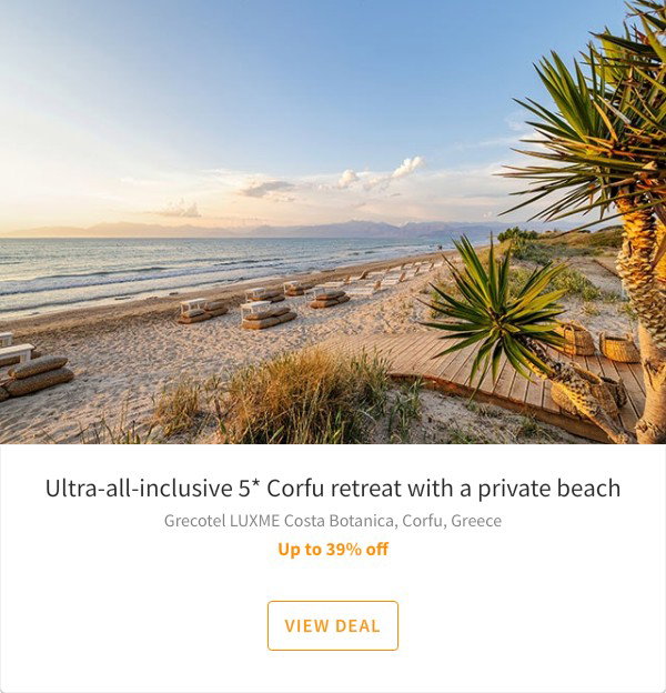 Ultra-all-inclusive 5* Corfu retreat with a private beach