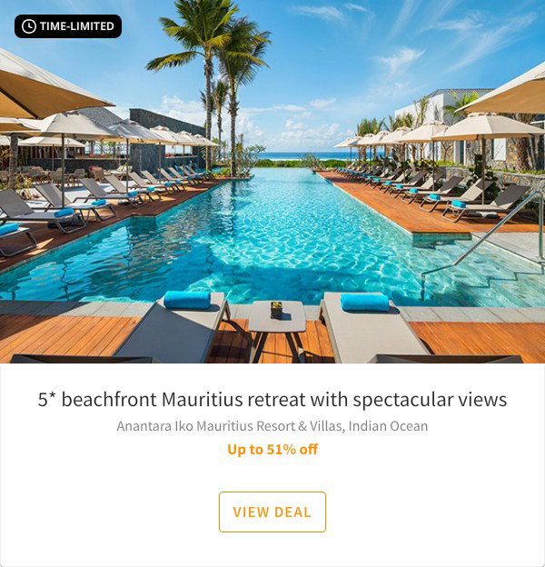 5* beachfront Mauritius retreat with spectacular views