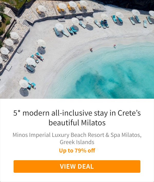 5* modern all-inclusive stay in Crete’s beautiful Milatos