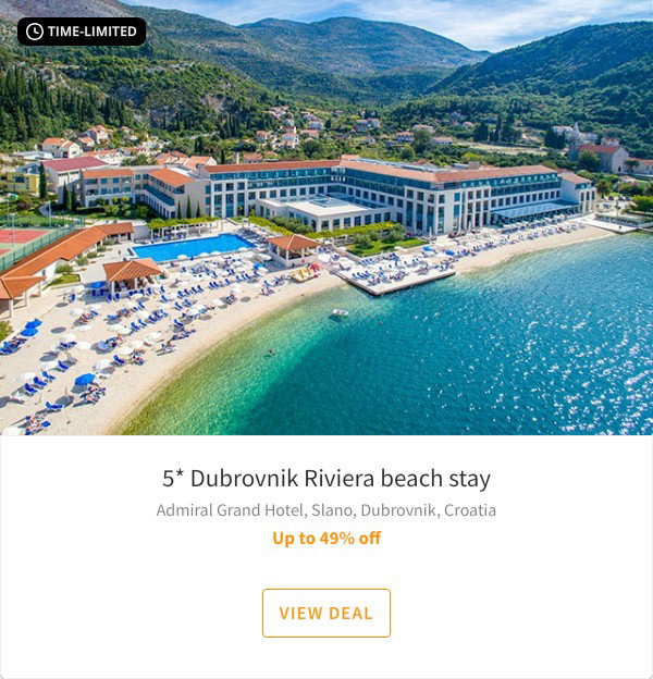 5* Dubrovnik Riviera beach stay