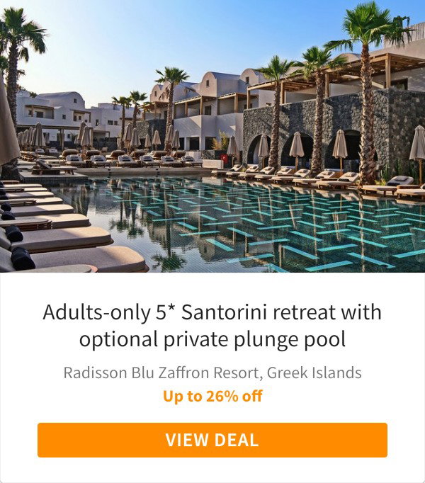 Adults-only 5* Santorini retreat with optional private plunge pool