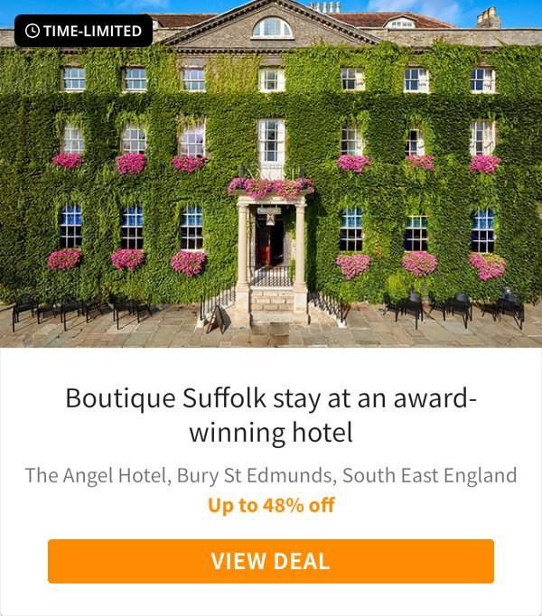 Boutique Suffolk stay at an award-winning hotel