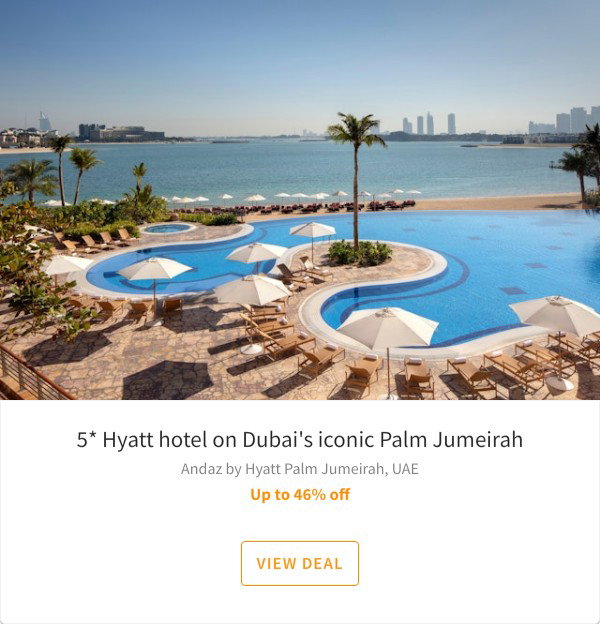 5* Hyatt hotel on Dubai's iconic Palm Jumeirah