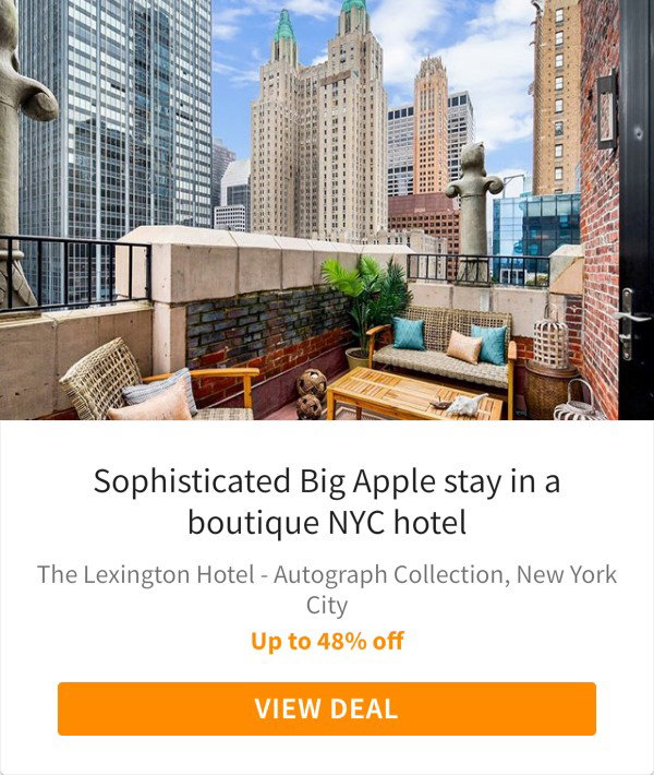 Sophisticated Big Apple stay in a boutique NYC hotel