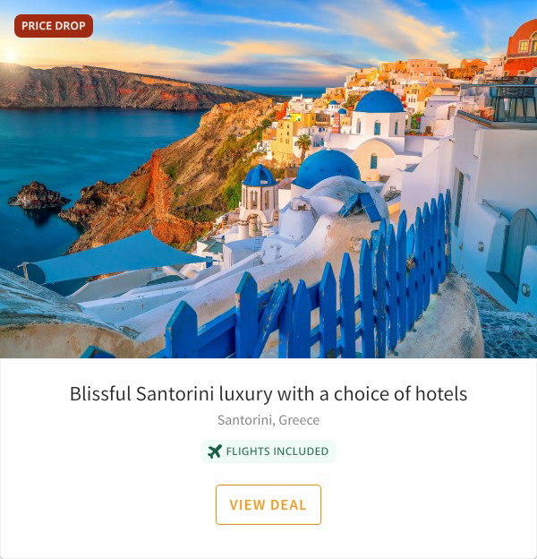 Blissful Santorini luxury with a choice of hotels