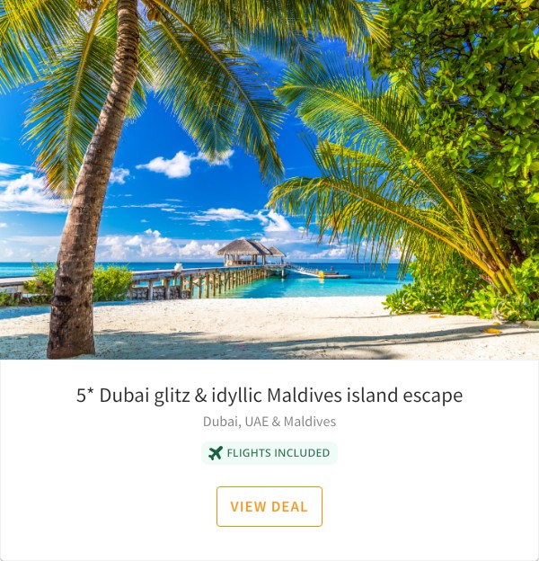 5* Dubai glitz & idyllic Maldives island escape