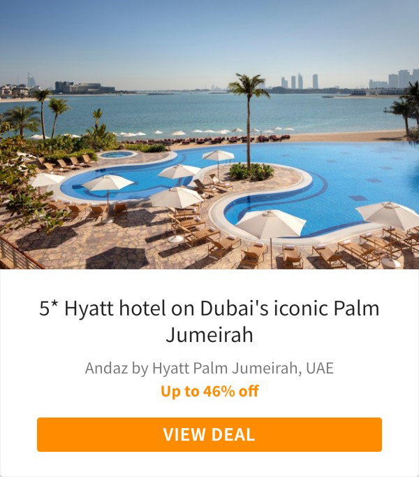 5* Hyatt hotel on Dubai's iconic Palm Jumeirah