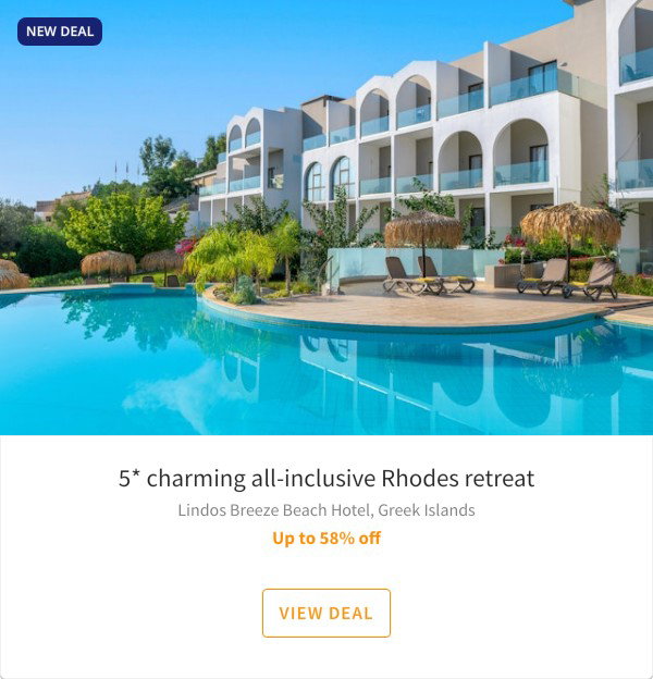 5* charming all-inclusive Rhodes retreat