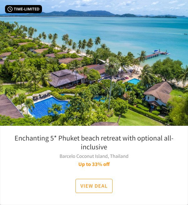 Enchanting 5* Phuket beach retreat with optional all-inclusive