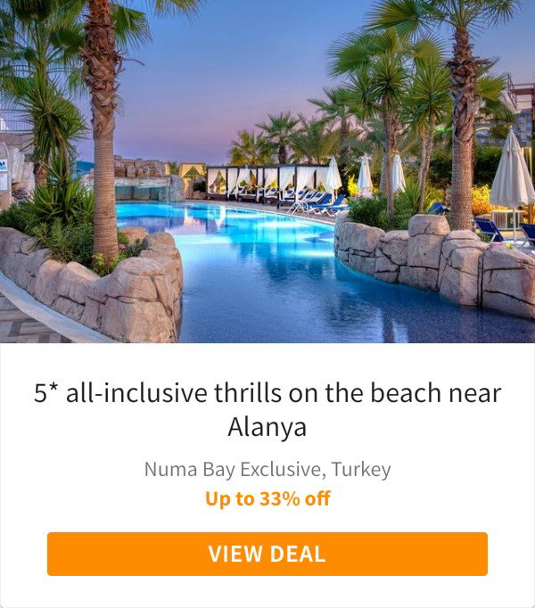 5* all-inclusive thrills on the beach near Alanya