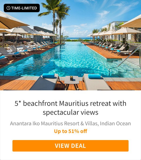 5* beachfront Mauritius retreat with spectacular views