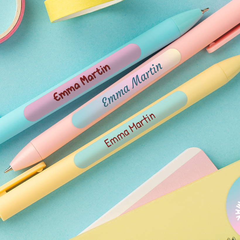 Etiquettes stylos & crayons