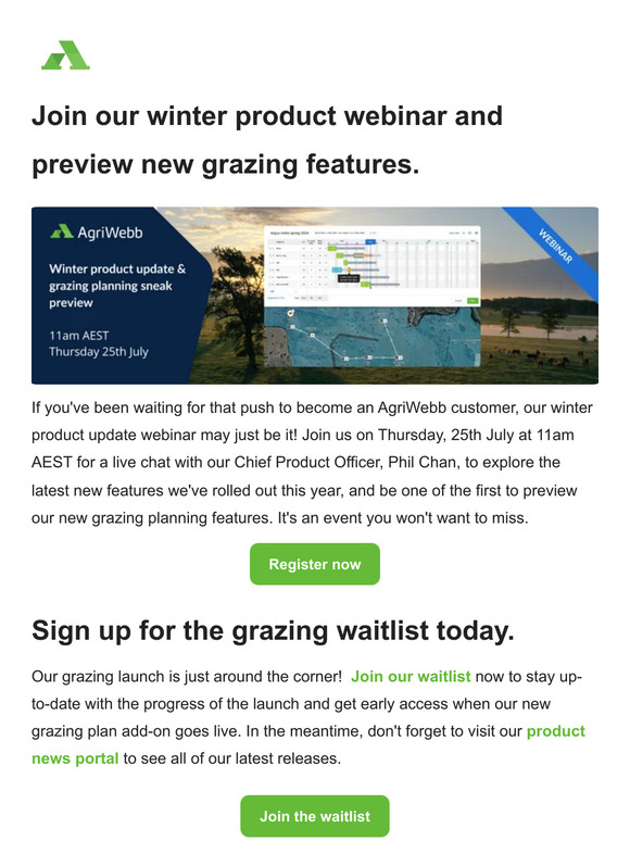 Your AgriWebb newsletter has arrived! You won't want to miss this one 🎉