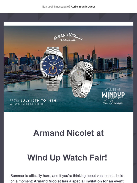 Armand Nicolet at Wind Up Watch Fair!