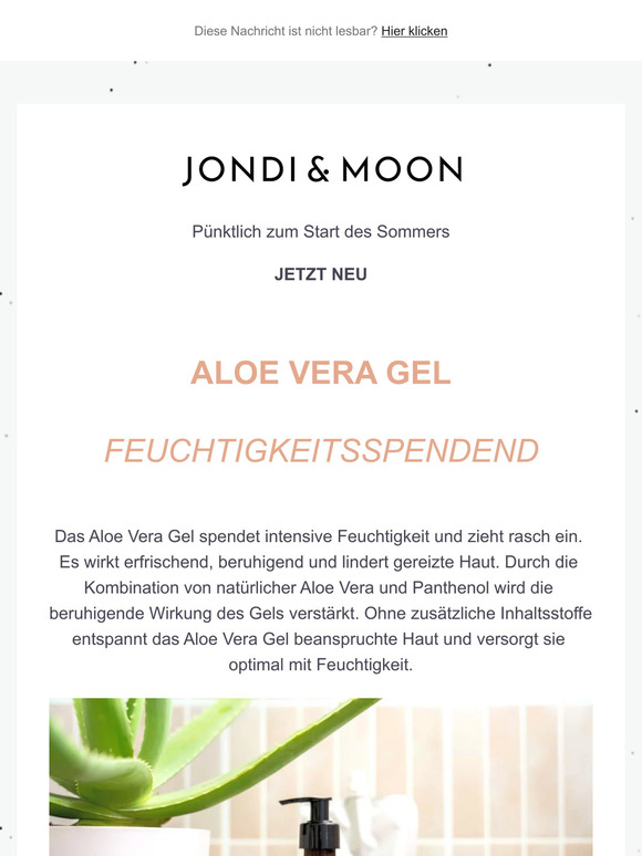 Neues Produkt von JONDI&MOON Aloe Vera Gel