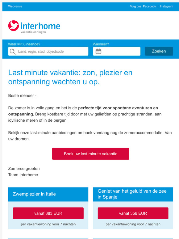 🌞🌴 Laatste kans: boek uw last minute zomervakantie 🌴🌞