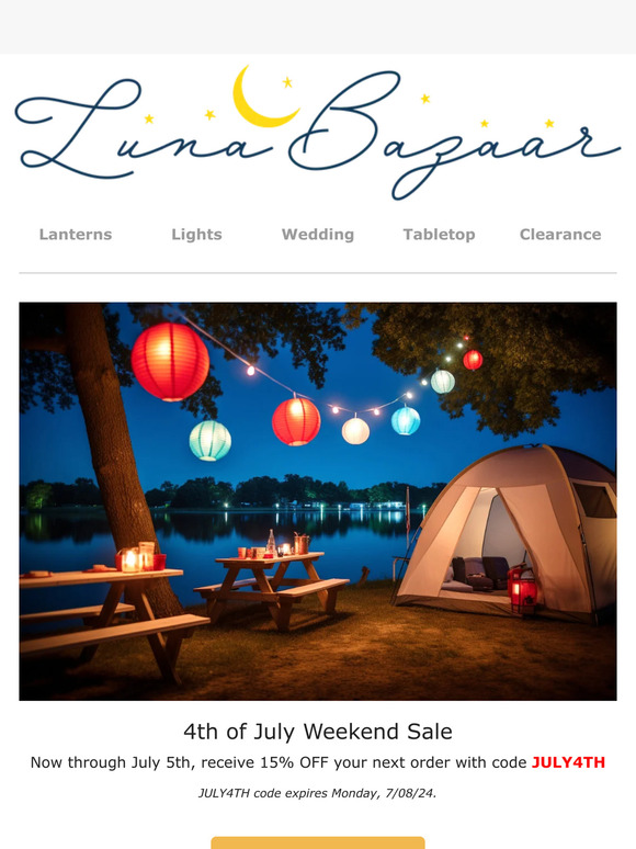 Fourth of July Sale on Now 💥