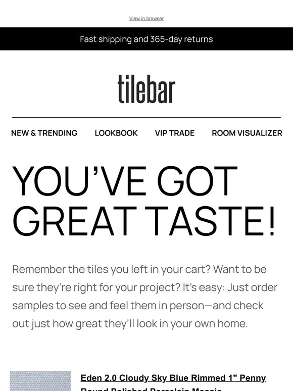 TileBar Did you see something you like? Milled