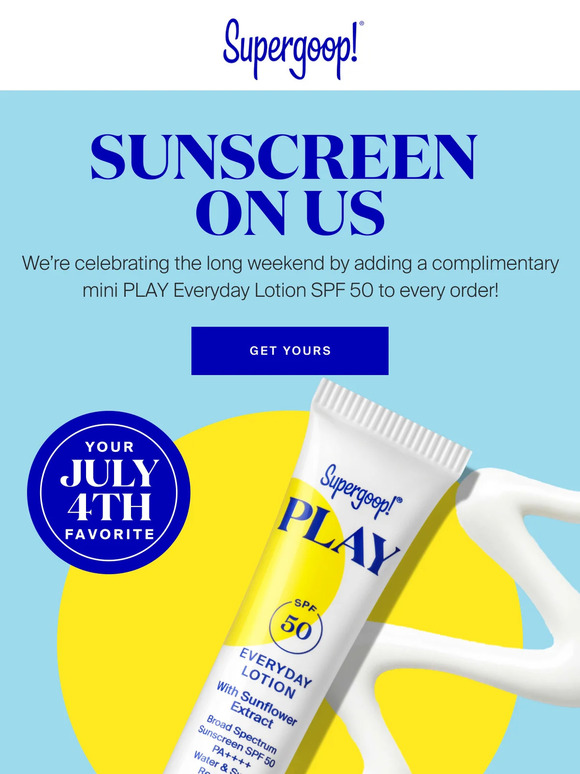 Supergoop: Your complimentary summer SPF ☀️ | Milled