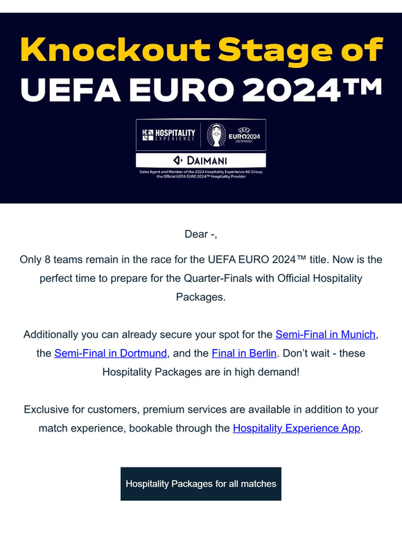 ⚽ Watch the Quarter-Finals of UEFA EURO 2024™