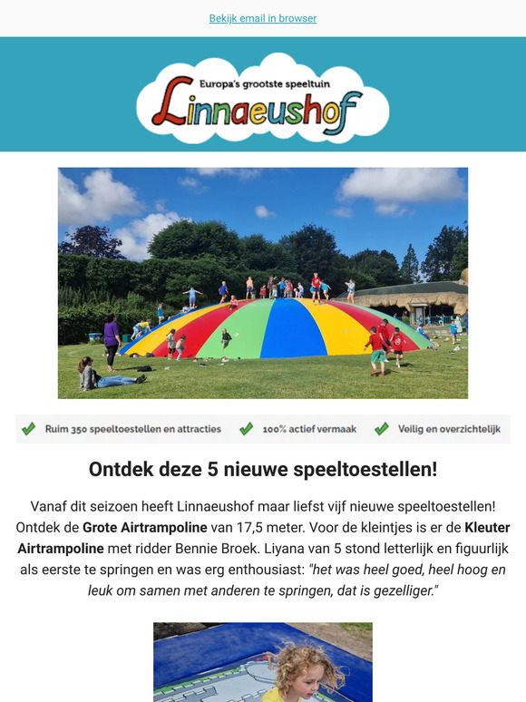 📣Nieuw! 5 nieuwe speeltoestellen!