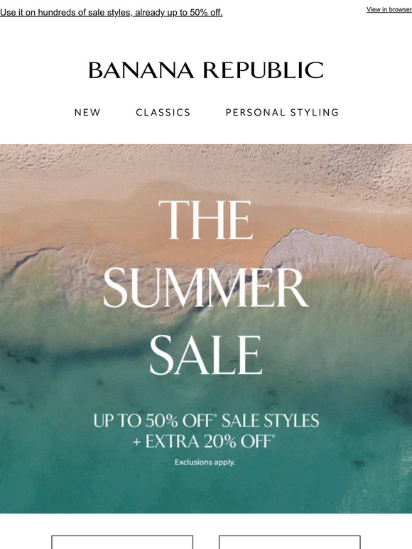 We're giving you an extra 20% off sale