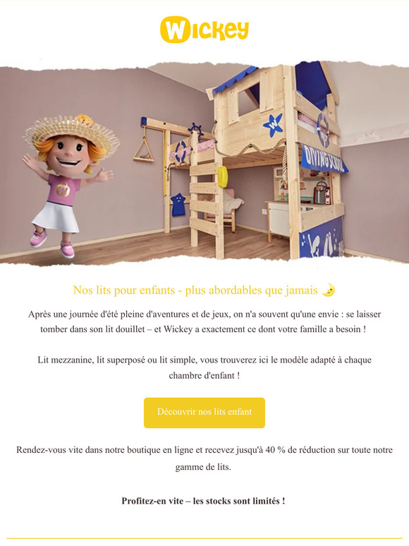 Nos lits pour enfants - plus abordables que jamais !🌛