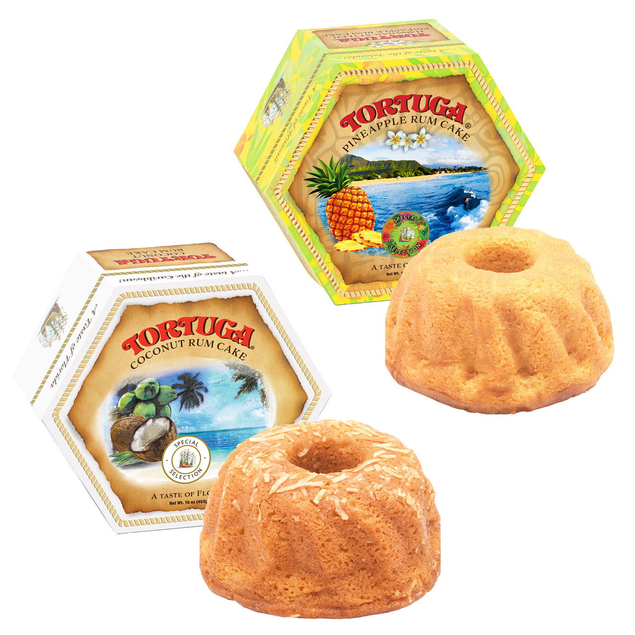 Image of Tortuga Cocktail Kit- 16oz Hawaiian Styled Pineapple & Florida Coconut Rum Cake