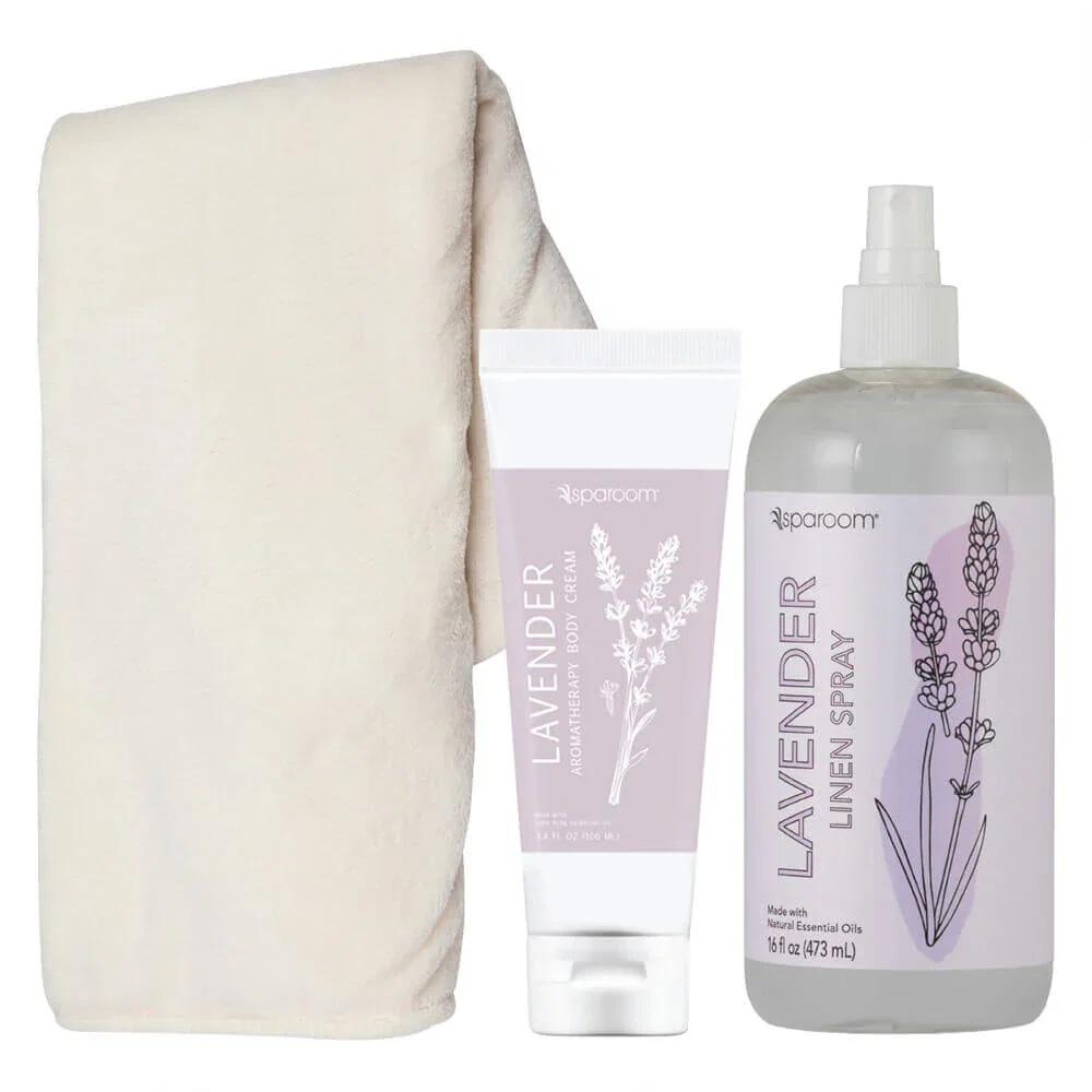 Image of Spa Kit - Cream Blanket Cozy, Lavender Linen Spray