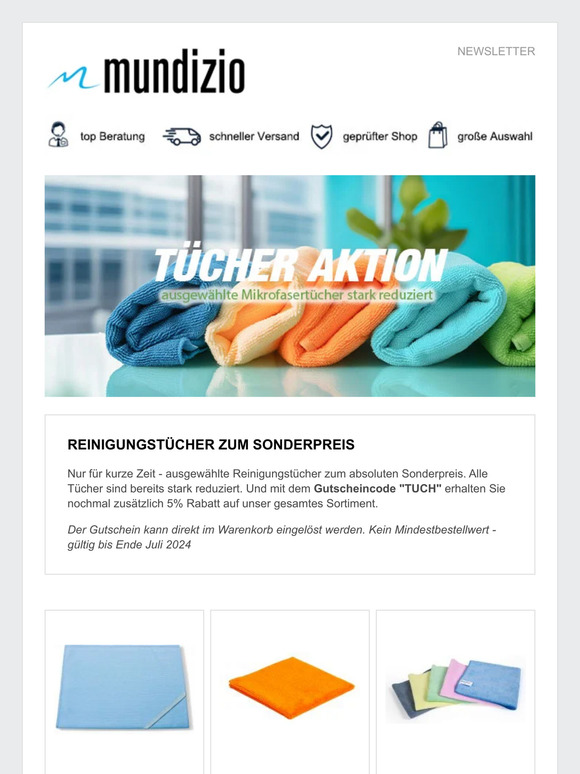 Reinigungstücher für Profis und Privat zum Sonderpreis