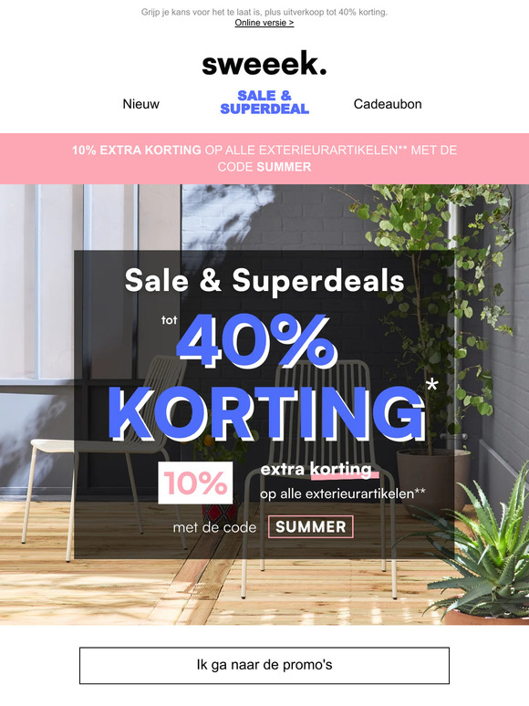 VERKOOP: 10% korting op alle outdoorartikelen 🎁