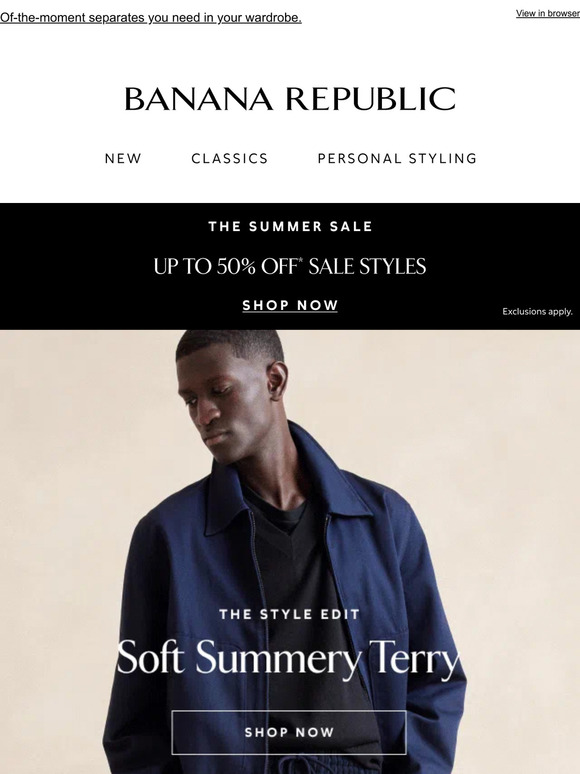 The Summer Sale – up to 50% off hundreds of sale styles