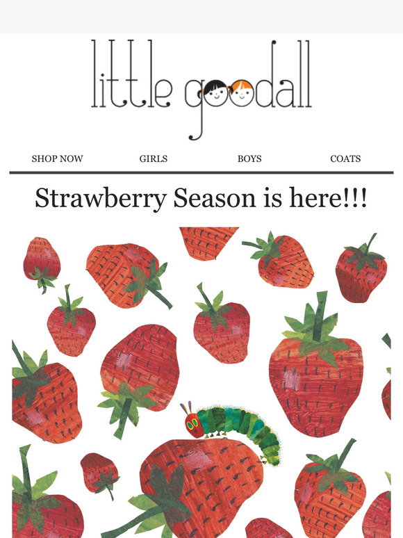 Little Goodall: 🍓🐛 Very Hungry Caterpillar STRAWBERRY SALE! | Milled