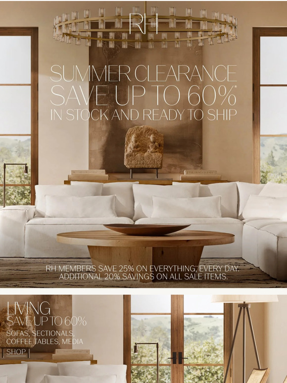 Restoration Hardware Email Newsletters Shop Sales, Discounts, and