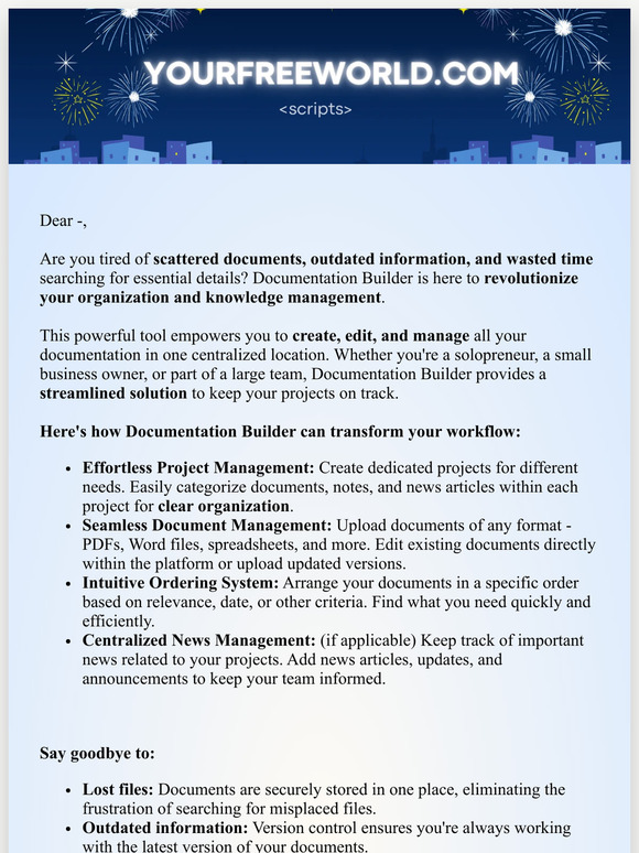 Streamline Your Project Documentation Effortlessly!