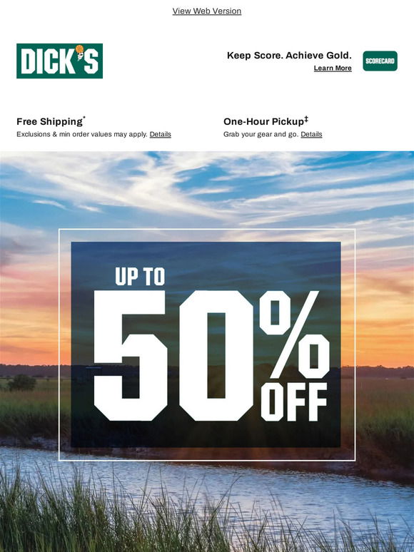 Dicks Sporting Goods Deals Are In This Email Take A Look Weve Got Your Back Milled 9816
