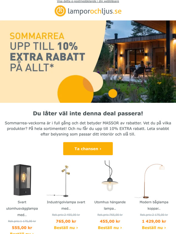 Få snabbt upp till 10% EXTRA rabatt!