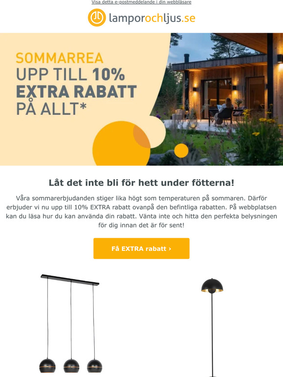 Få 10% EXTRA rabatt på ditt köp nu!
