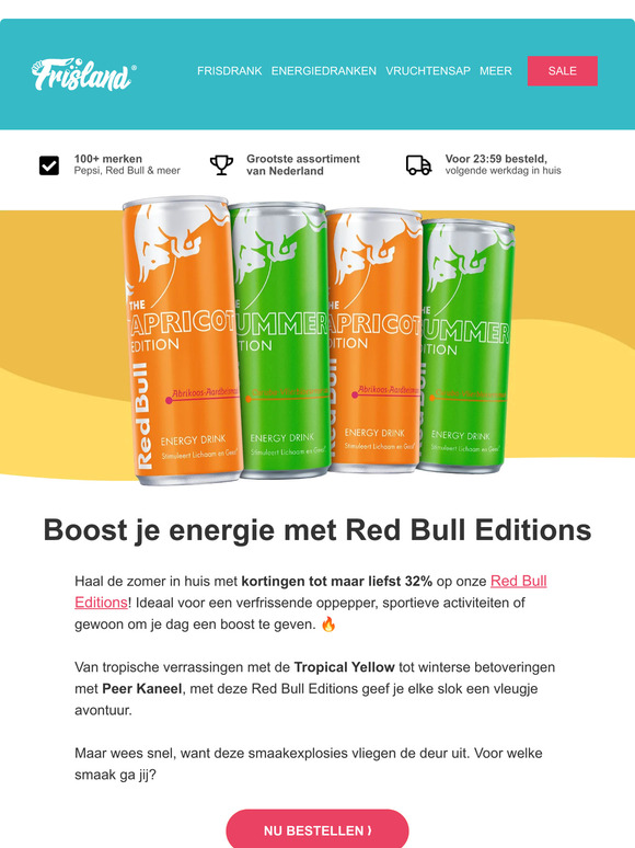 Tot wel 32% korting op de Red Bull Editions 🤩