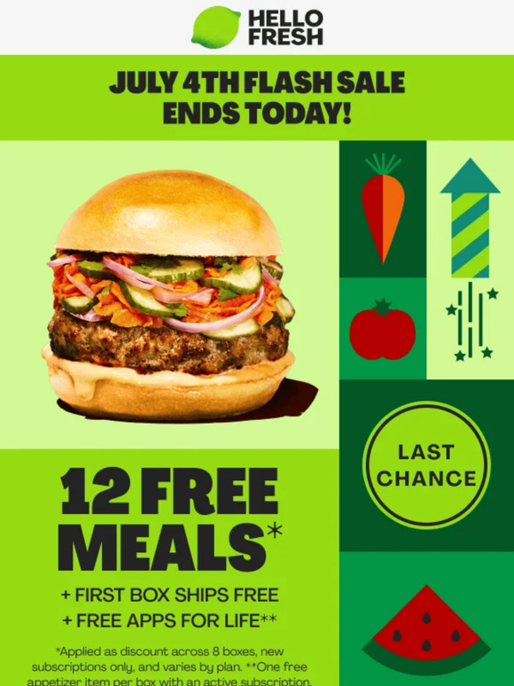Sale Ends Tonight 💥 12 FREE MEALS
