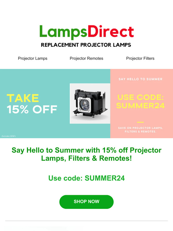 Say Hello to Summer with 15% off! ☀️