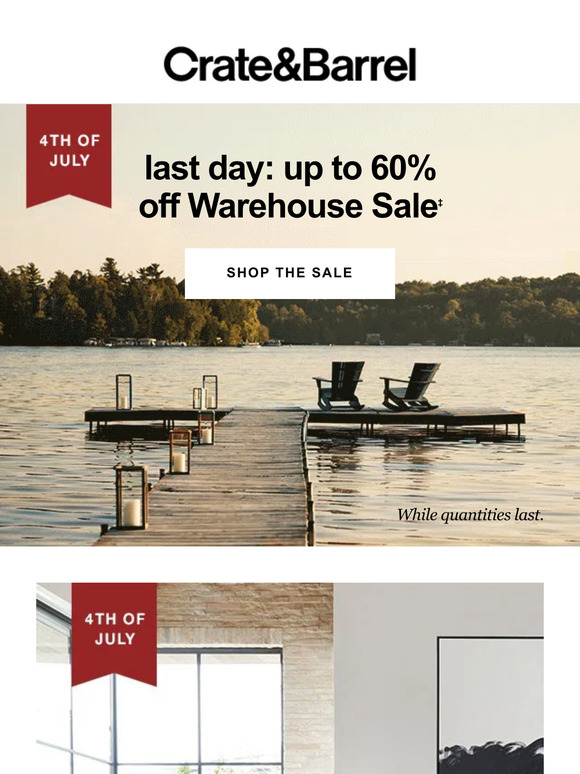 Crate and Barrel Email Newsletters Shop Sales, Discounts, and Coupon Codes