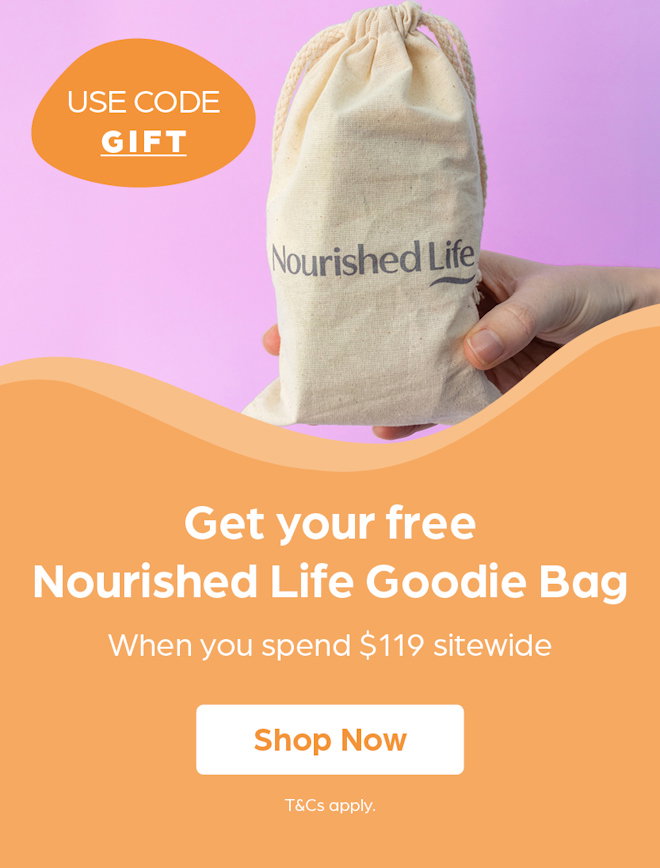 Get your free Nourished Life Goodie Bag when you spend $119 sitewide - use code GIFT