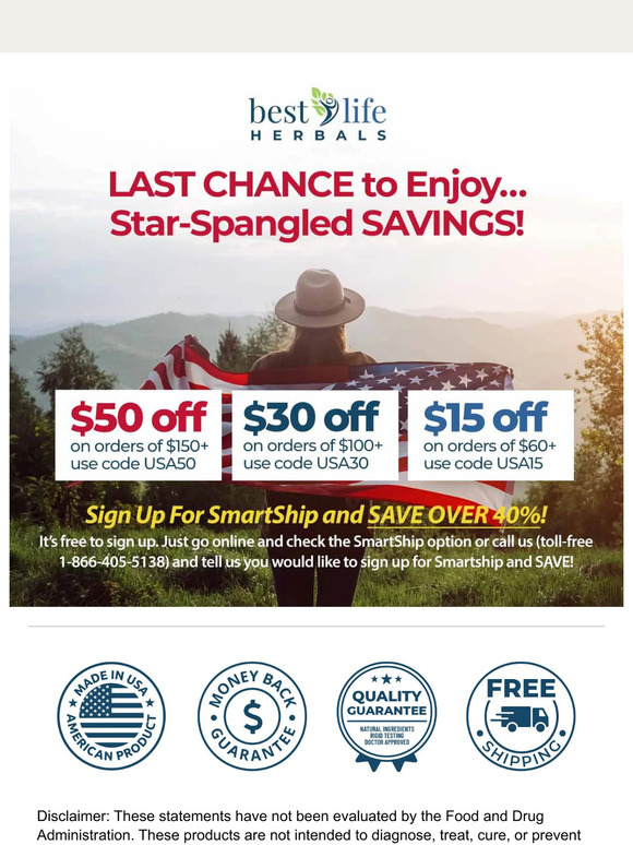 Last Chance - July 4th Sale
