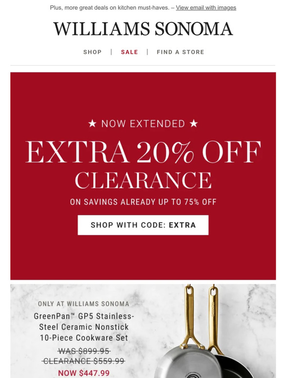 WilliamsSonoma Email Newsletters Shop Sales, Discounts, and Coupon Codes