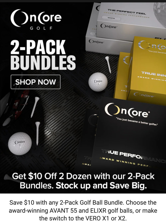 Save $10 on 2 Dozen | OnCore Golf ⛳