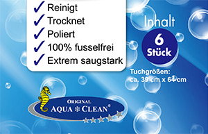 AQUA CLEAN Kristall Geschirrtücher mit Prägemotiv