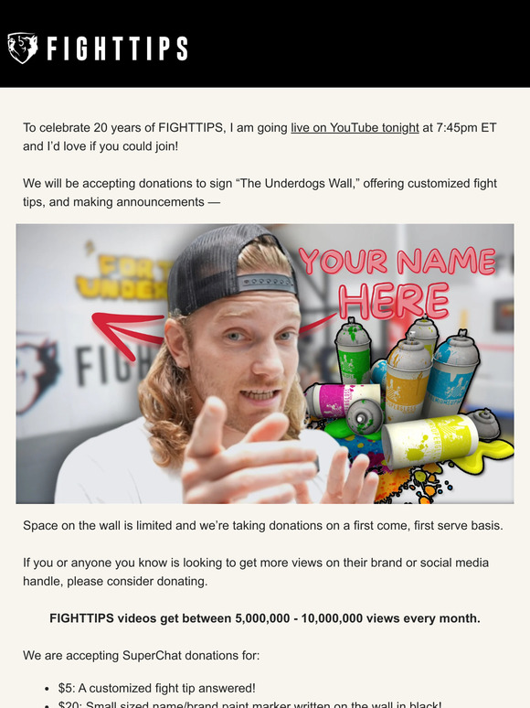 Write your name on the FIGHTTIPS wall